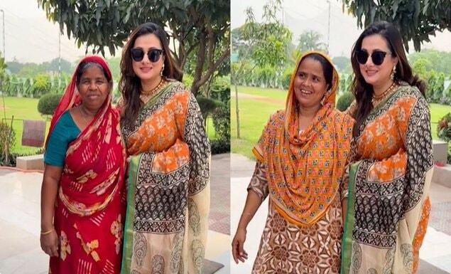 ‘এই সেই আমার বান্ধবীরা’— গ্রামীণ নারীদের সঙ্গে পূর্ণিমার আন্তরিক মুহূর্ত