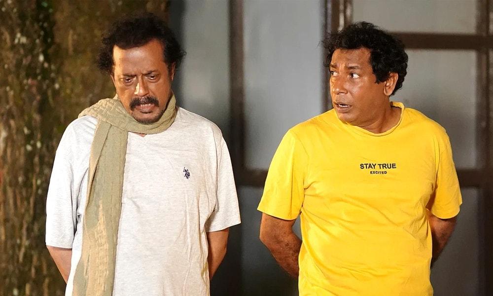 ‘চেয়ারম্যানের হাসবেন্ড’ নাটকে মোশাররফ করিম ও ফারুক আহমেদ।
