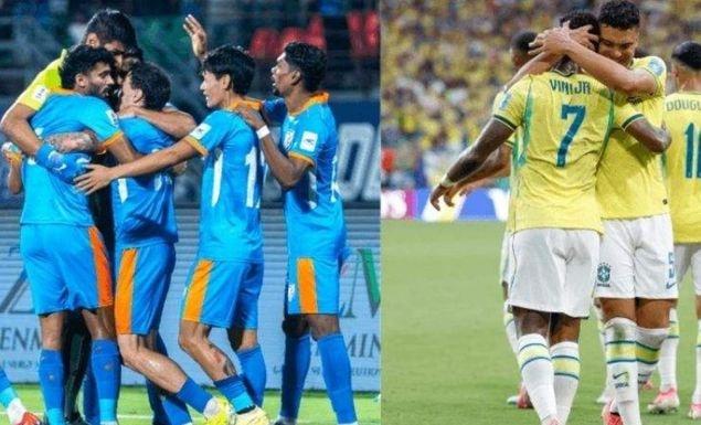রাতে ভারতের বিপক্ষে মাঠে নামছে ব্রাজিল, খেলা দেখবেন যেভাবে